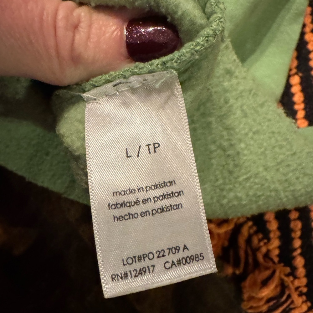 WeWoreWhat Cropped Green Sweatshirt Size Large - Picture 4 of 5